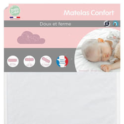 Matelas lit Basic - BABYCALIN - 70x140cm - 26KG/M3 - Anti-acarien et bactérien