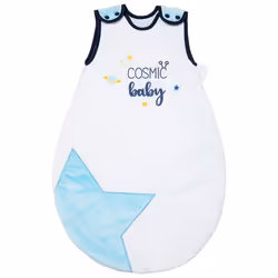 Gigoteuse naissance BABYCALIN COSMIC - Velours/Coton - 65 cm - Blanc/Bleu marine