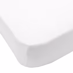 Babycalin Drap housse pour berceau - 83 x 50 cm - Jersey carde 130gr/m² 100% coton bio - Blanc