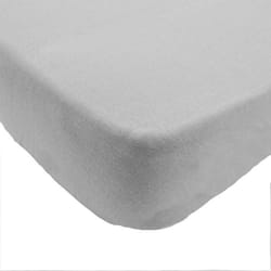Babycalin Drap housse pour berceau - 83 x 50 cm - Jersey carde 130gr/m² 100% coton bio - Gris