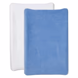 Housse pour matelas à langer Blanc / Bleu Jean x2 pcs en éponge - Housse matelas à langer 50x70 cm