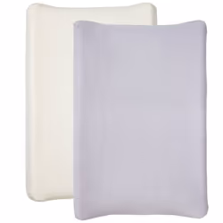 Housse pour matelas à langer Écru / Lilas x2 pcs en éponge - Housse matelas à langer 50x70 cm
