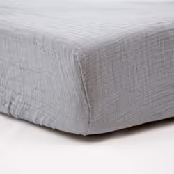 Drap housse 60x120 cm Gris - Drap housse bébé en Gaze de coton