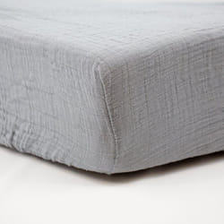 Drap housse 60x120 cm Gris - Drap housse bébé en Gaze de coton