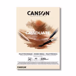 Blocs Papiers Graduate Mixed Media Naturel - A5 - 220g/m² - 30 feuilles