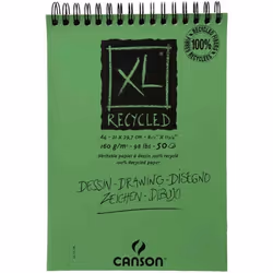 Bloc pour croquis - CANSON - XL RECYCLED - A5 - 25 feuilles - 160 g/m2