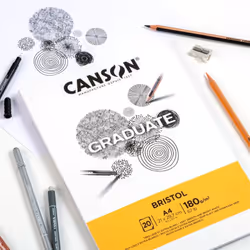Canson Graduate Bristol, papier d'art, 180 g/m², 20 feuilles