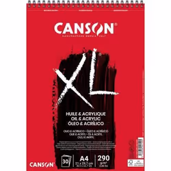 Canson XL Oil and Acrylic, papier d'art, 290 g/m², 30 feuilles