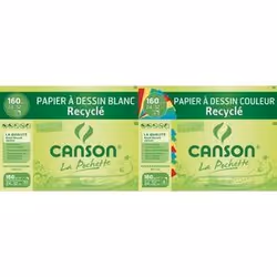 Papier calque et dessin - Canson - A3 - 160 g/m2 - 100% recyclé - Légèrement grainé