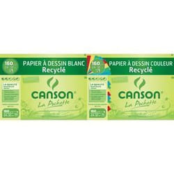 Papier calque et dessin - Canson - A3 - 160 g/m2 - 100% recyclé - Légèrement grainé