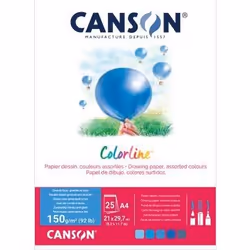 Canson Colorline, papier d'art, 150 g/m², 25 feuilles