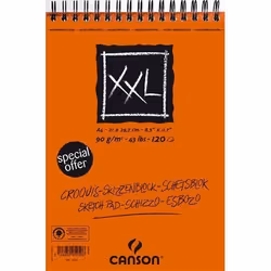Canson bloc à croquis spirale xxl a4 120 fe…