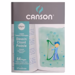 Canson C200005671, Image, Multicolore, 64 feuilles, 120 g/m², Papier quadrillé, Couverture souple