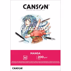 Canson Graduate Manga, papier d'art, 200 g/m², 30 feuilles
