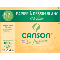 Canson C200027106, papier d'art, 180 g/m², 10 feuilles