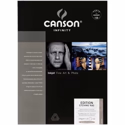 Canson Infinity Edition Etching Rag, Mat, 310 g/m², A3+, 13x19", Blanc, 25 feuilles