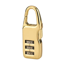 Cadenas à combinaison Swish, 3 chiffres, intérieur, anse acier, 21mm, doré