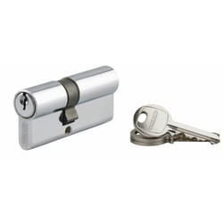 SP - Cylindre de serrure double entrée Ecopro, 30x40mm, aluminium, anti-arrachement, 3 clés, nickel