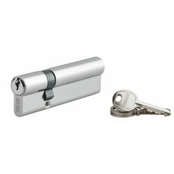 SP - Cylindre de serrure double entrée Ecopro, 30x70mm, aluminium, anti-arrachement, 3 clés, nickel
