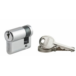 SP - Demi-cylindre de serrure Ecopro, 30x10mm, anti-arrachement, 3 clés, nickel