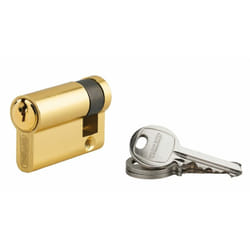 SP - Demi-cylindre de serrure Ecopro, 40x10mm, anti-arrachement, 3 clés, laiton