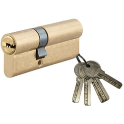 SP - Cylindre de serrure à double entrée 5G, 35x35mm, laiton, anti-arrachement, 5 clés
