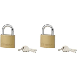 Lot de 2 cadenas type 1, intérieur, 40mm, anse acier cémenté, 4 clés, s'entrouvrant