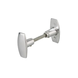 Paire de boutons pour porte, carré 6mm, 1 portée, argent