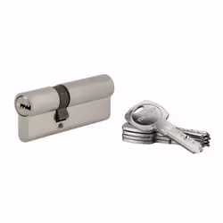 Profil européen laiton. Mécanisme à 6 goupilles. Protection contre le perçage par aiguille en acier trempé. Panneton anti arr ...