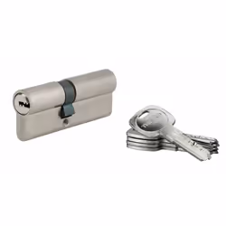 Profil européen laiton. Mécanisme à 6 goupilles. Protection contre le perçage par aiguille en acier trempé. Panneton anti arr ...