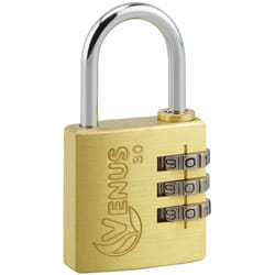 Cadenas à code Venus, intérieur, 30mm, anse acier nickelé, 3 chiffres