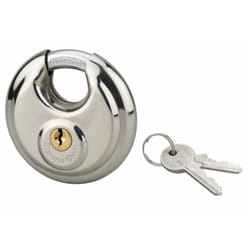 Cadenas à clé , 70mm, intérieur, inox, anse acier cémenté, 2 clés