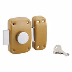 Verrou 9014 à bouton, cylindre Ø23 x 40 mm, 3 clés - SERRUPRIX