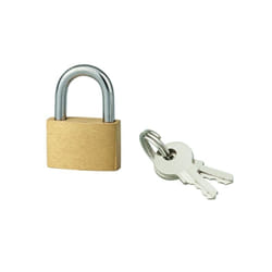 Cadenas BASIC à clé, base 20 mm, anse acier, 2 clés