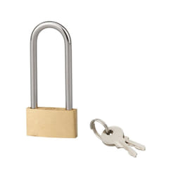 Cadenas BASIC à clé, base 30 mm, anse 1/2 haute 44 mm, anse acier, 2 clés