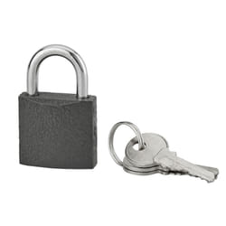 Cadenas ACERA gris à clé, base 30 mm, anse acier cémenté, 3 clés