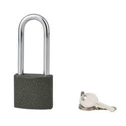 SP - Cadenas acera gris à clé, base 40 mm, anse 1/2 haute 61 mm, anse acier cémenté, 3 clés