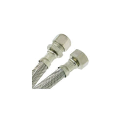 Finish - Flexible sanitaire Inox ø intérieur 8mm - raccord Bicône Cuivre 8/10 - Femelle 1/2' (15/21) - longueur 30 cm