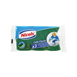 Nicols - ponge végétale grattante verte cello classic x3