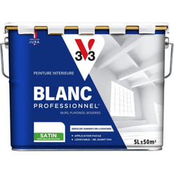 Peinture intérieure Blanc professionnel® V33 Blanc Satin 5L