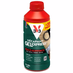 Le Décapant Gel Express® Multi-supports décape en profondeur peintures et vernis en une seule application sur tous types de s ...