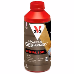 Le Décapant Gel Express® bois décape en profondeur peintures et vernis en une seule application sur tous types de supports bo ...