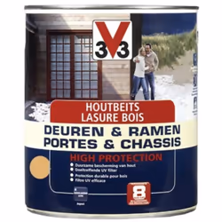 V33 Lasure Portes et chassis 8ans High protection est une lasure satinée solvantée de nouvelle génération à haute concentrati ...