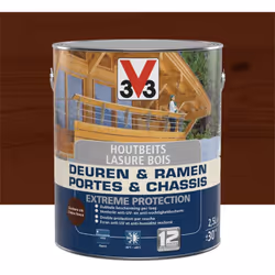 La Lasure Extreme Protection V33 Portes & Châssis Chêne foncé est une lasure satinée acrylique prête à l'emploi, et destinée ...