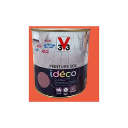 Peinture sol V33 Idéco Capucine Satin 0.5L 0,5 l