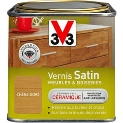 Vernis intérieur Meubles et boiseries V33 Chêne doré Satin 0,5L