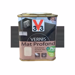 V33 Vernis Meubles et Boiseries Gris Graphite Mat Profond 025 L