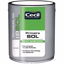 Primaire sol Cécil IP SOL est spécifiquement formulé pour préparer tous types de sols, en intérieur et exctérieur, sous abri: ...