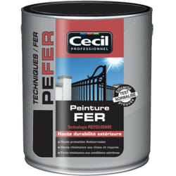 Cecil - Peinture Fer Cécil Professionnel pe fer Noir mat 2,5 l