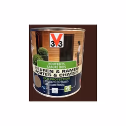 V33 Lasure Portes et chassis 4 ans Eco Protection est une lasure transparente d'aspect mat à 80% d'ingrédients naturels qui p ...